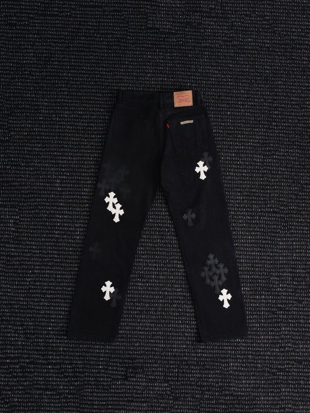 Chrome Hearts Cross Patch Black Jeans — hero