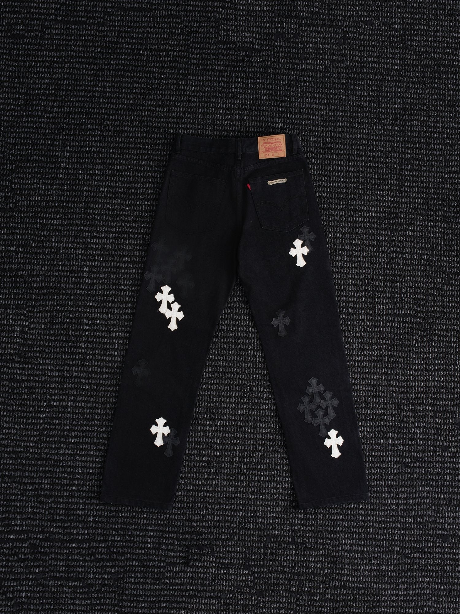 Chrome Hearts Cross Patch Black Jeans — hero