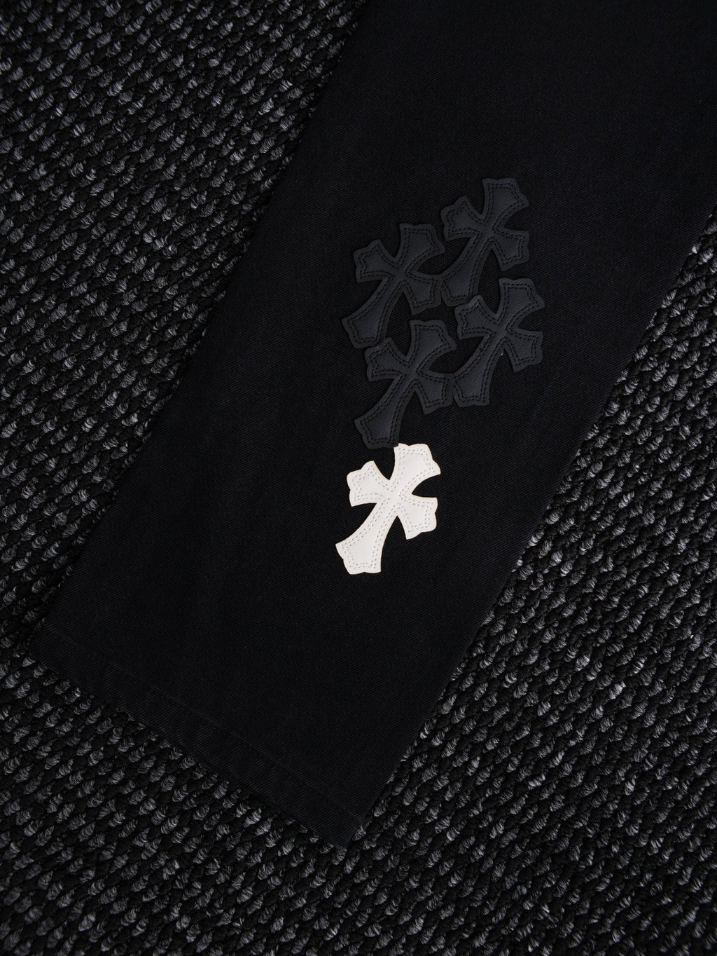 Chrome Hearts Cross Patch Black Jeans — detail