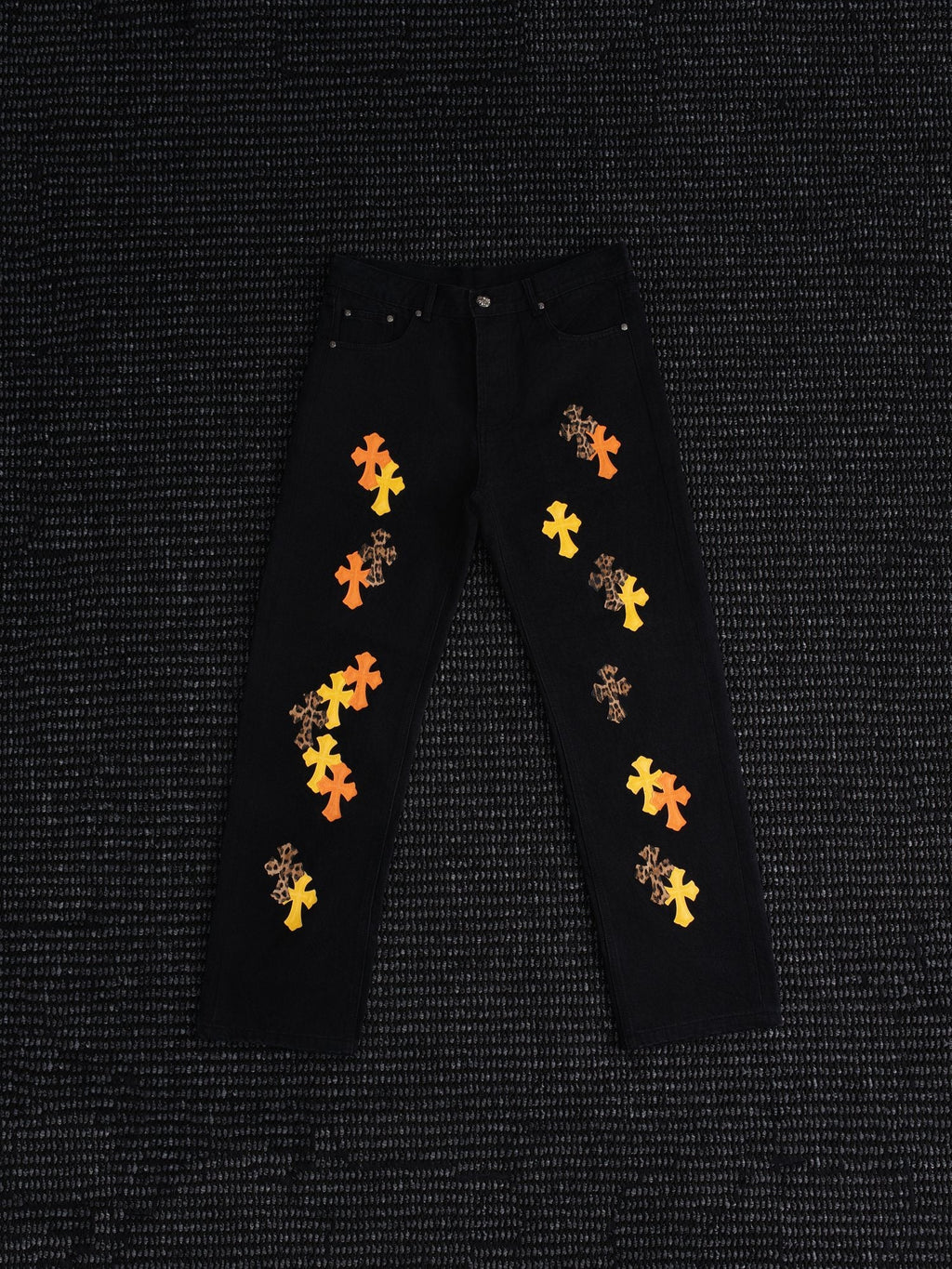 Chrome Hearts Cross Graphic Black Jeans — hero