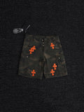 Chrome Hearts Green Camouflage Cargo Shorts — hero