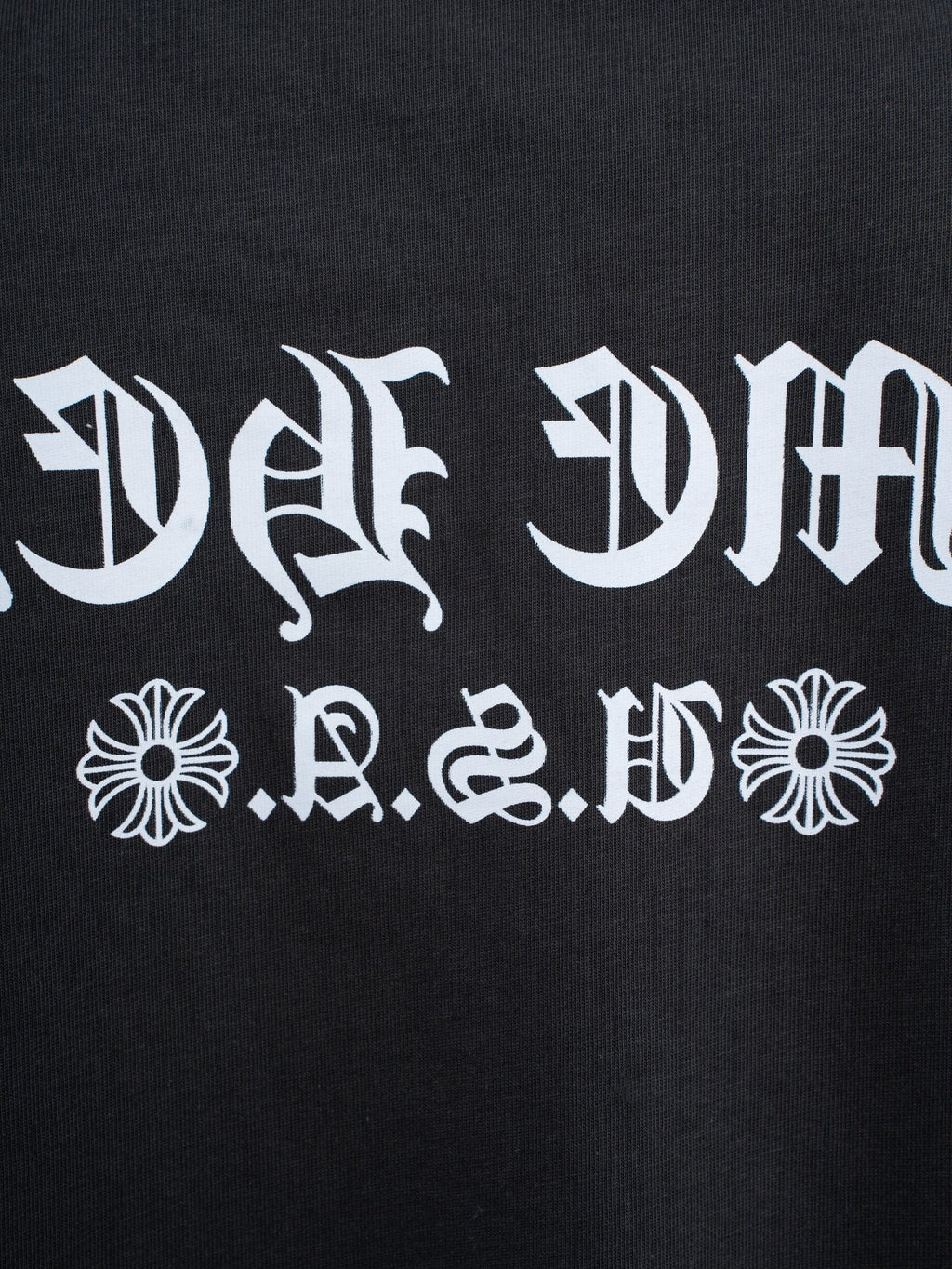 Chrome Hearts Horseshoe Gothic Graphic T-Shirt — detail