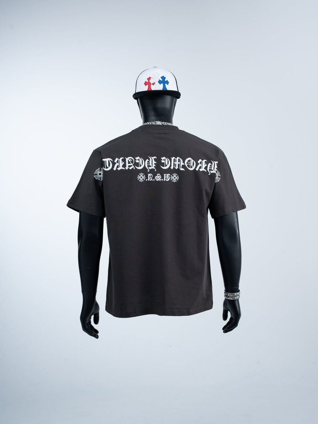 Chrome Hearts Horseshoe Gothic Graphic T-Shirt — back