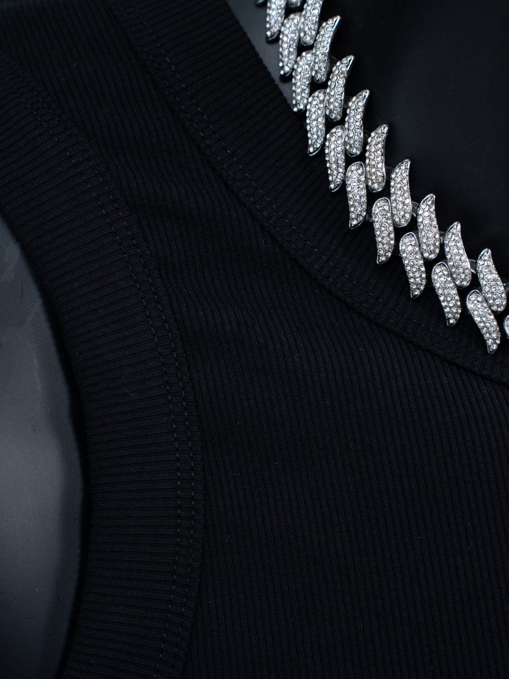Chrome Hearts Slogan Back Graphic Sleeveless T-Shirt — fabric_closeup