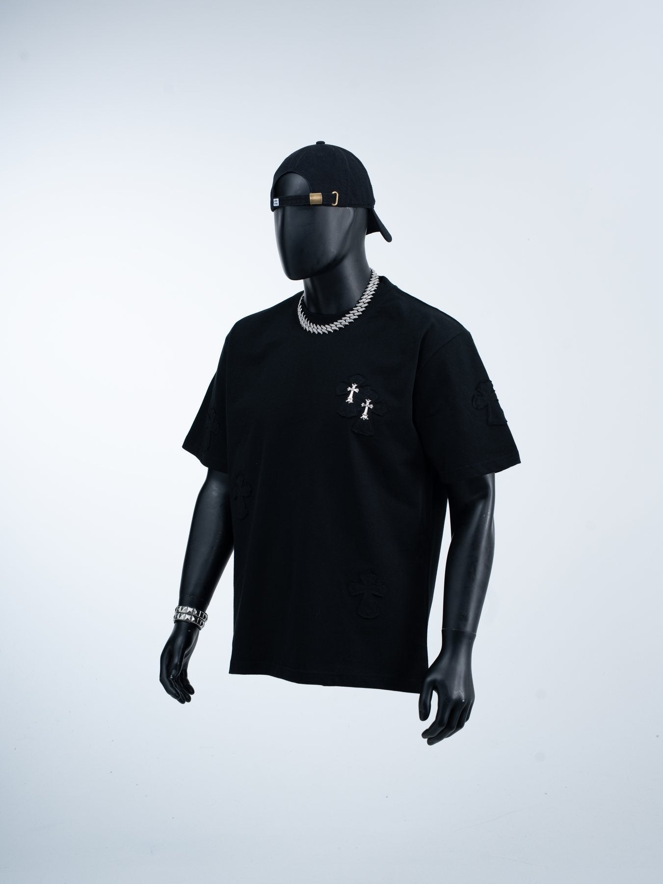 Chrome Hearts Slogan Cross Graphic T-Shirt — front