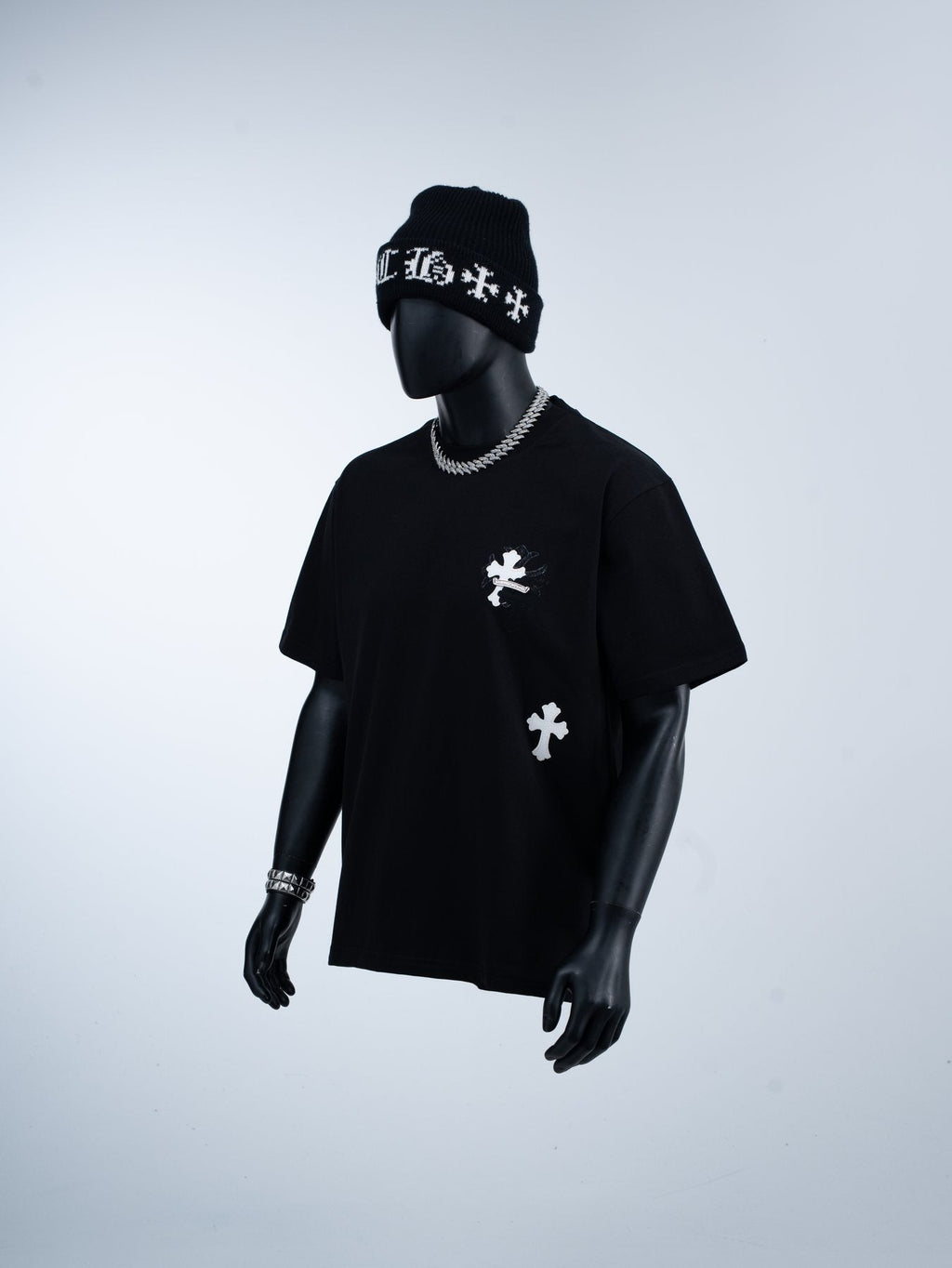 Chrome Hearts Cross Badge Graphic Short-Sleeve T-Shirt — front