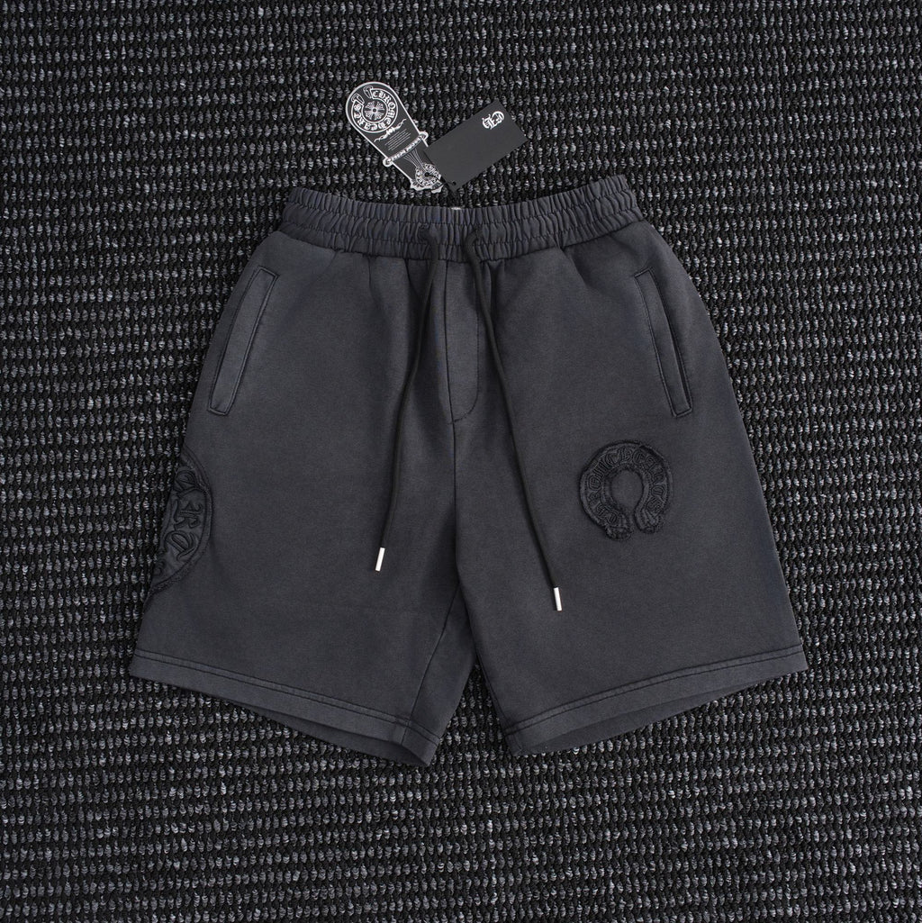 Chrome Hearts Horseshoe Floral Embroidered Shorts — hero
