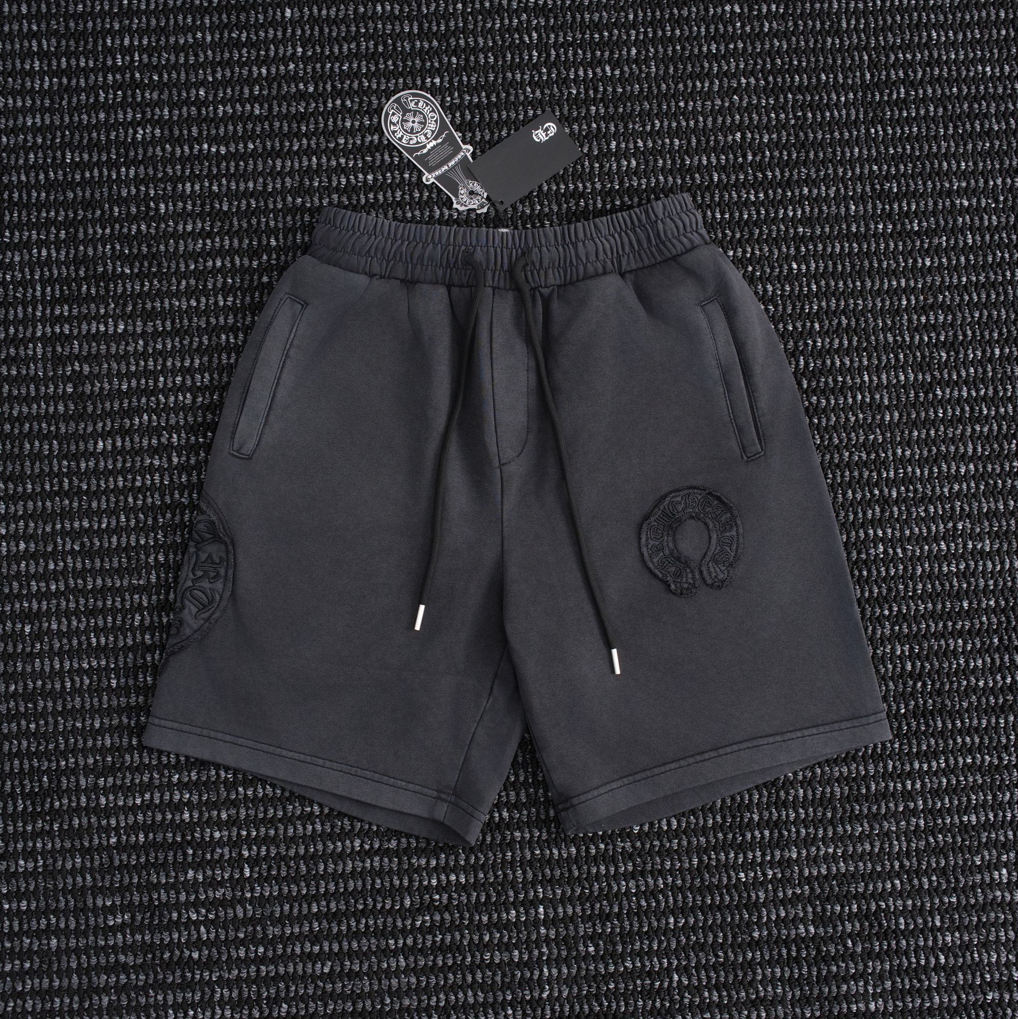 Chrome Hearts Horseshoe Floral Embroidered Shorts — hero