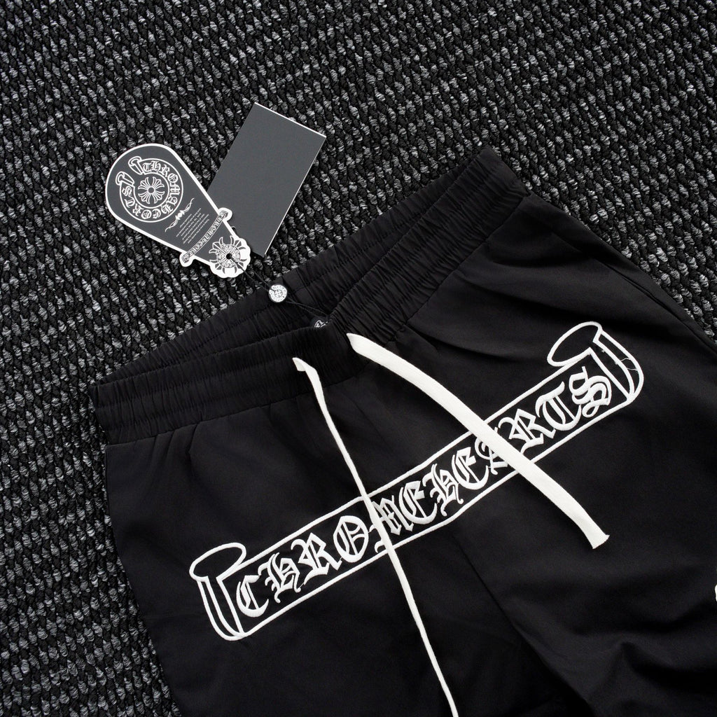 Chrome Hearts Cross Graphic Drawstring Shorts — detail