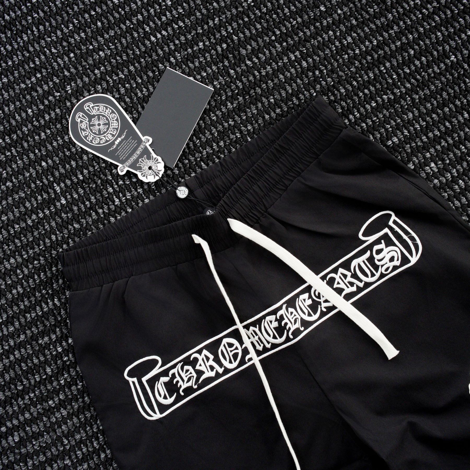 Chrome Hearts Cross Graphic Drawstring Shorts — detail