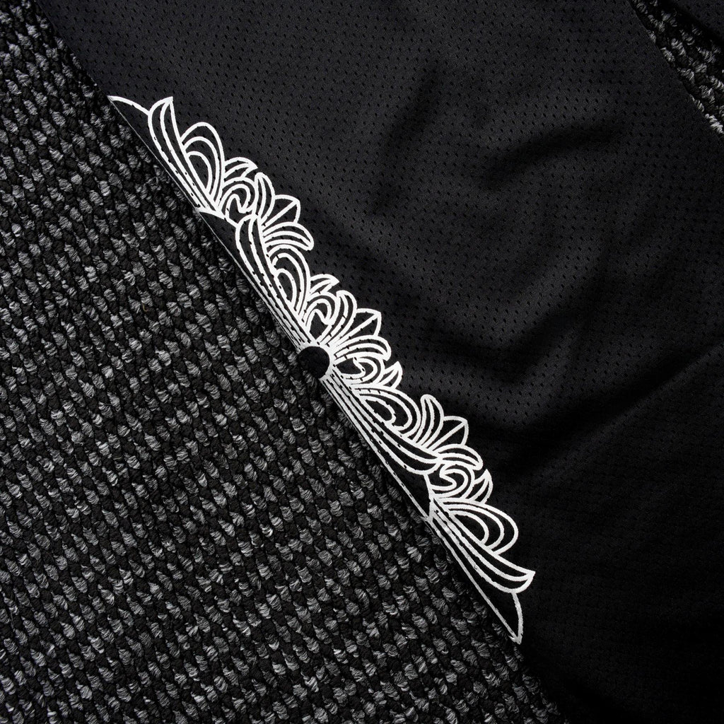 Chrome Hearts Sanskrit Cross Graphic Wide-Leg Pants — detail