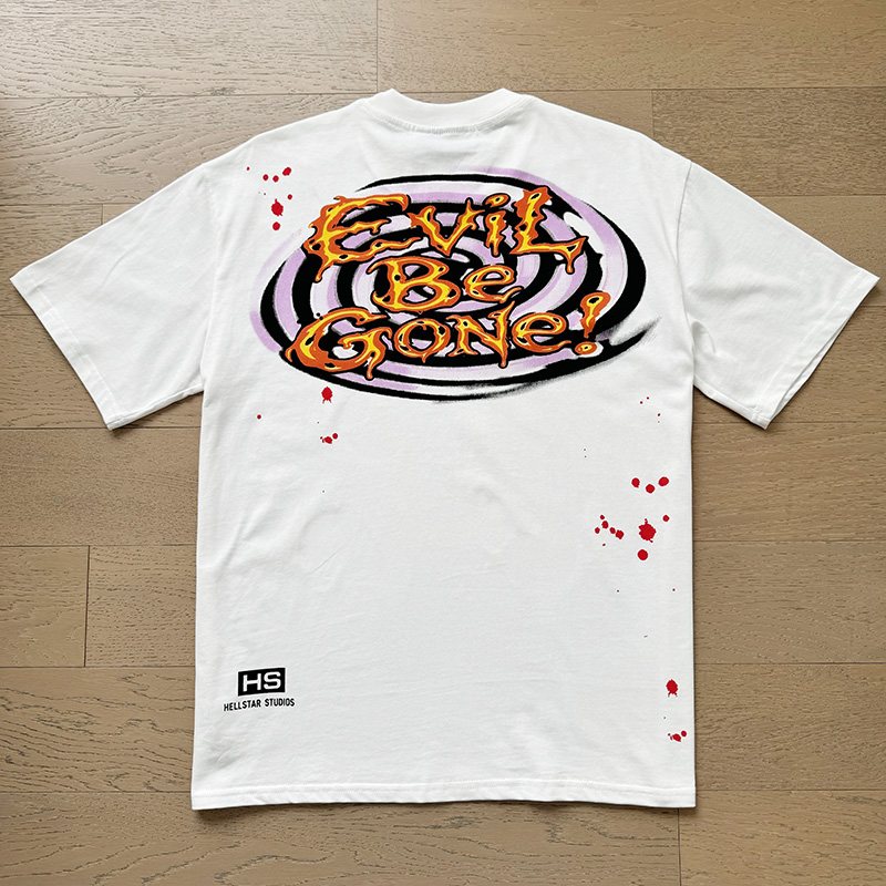 Hellstar Evil Be Gone Graphic T-Shirt — back