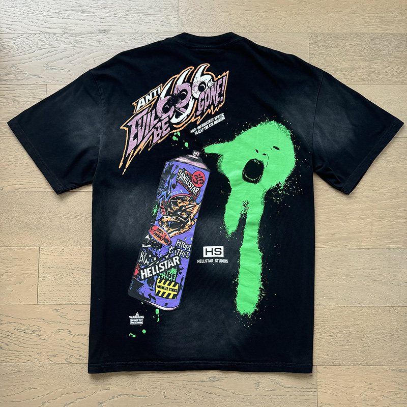 Hellstar 666 Spray Can Graphic Short-Sleeve T-Shirt — back