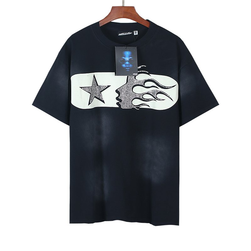 Hellstar Star Flame Rhinestone Graphic T-Shirt — hero