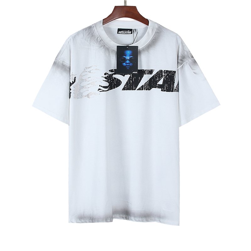 Hellstar Studios Rhinestone Graphic T-Shirt — front