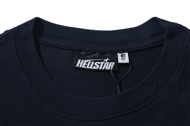 Hellstar Washed Black Rhinestone Graphic T-Shirt — neck_label