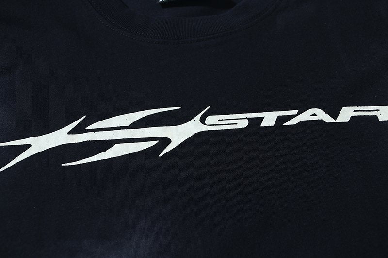 Hellstar Washed Black Star Graphic T-Shirt — detail