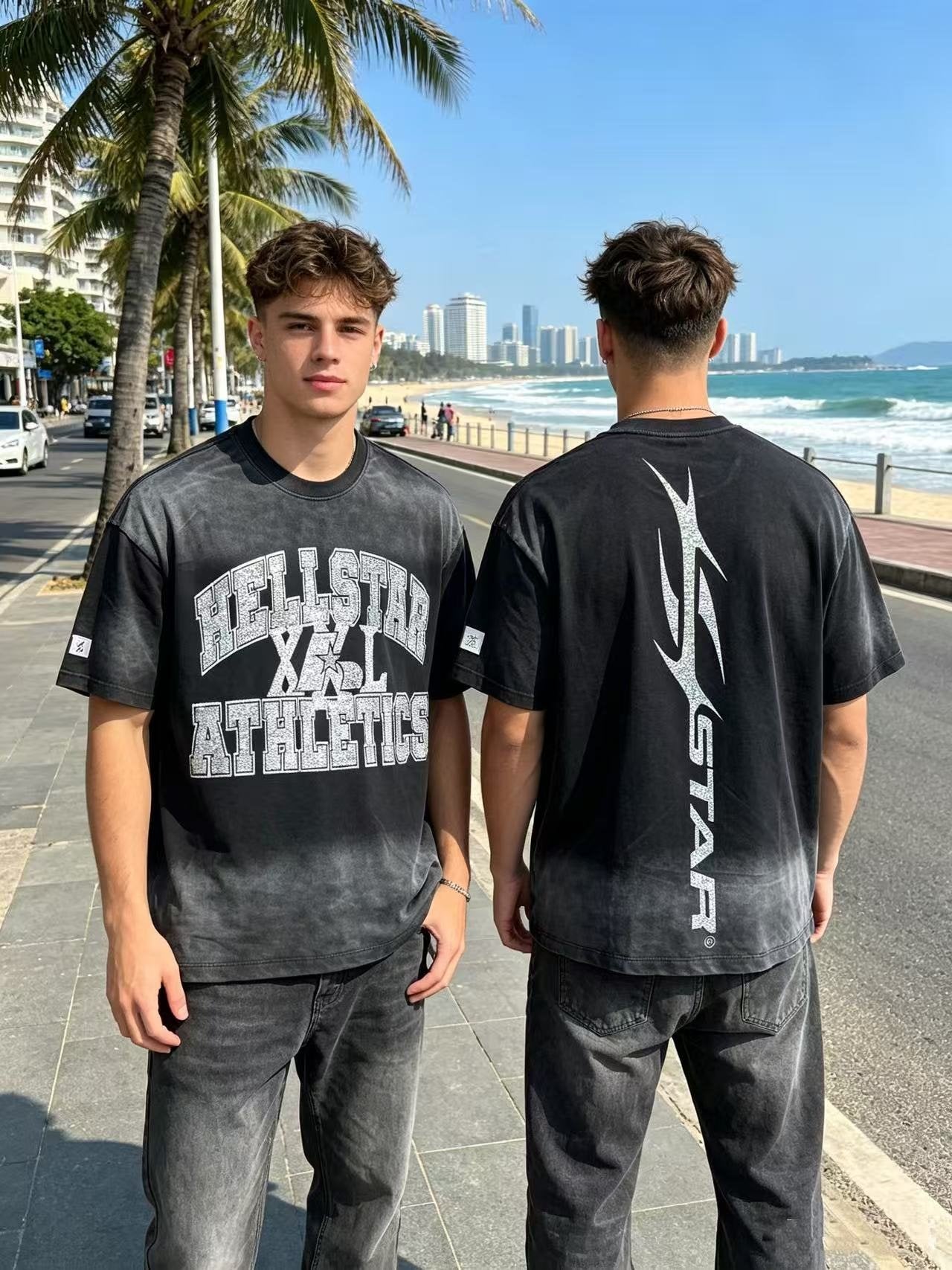 Hellstar Athletics Front & Back Graphic T-Shirt — context