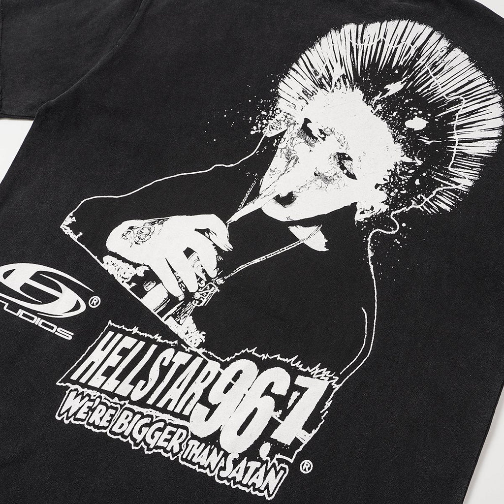 Hellstar We're Bigger Than Satan Graphic T-Shirt — detail