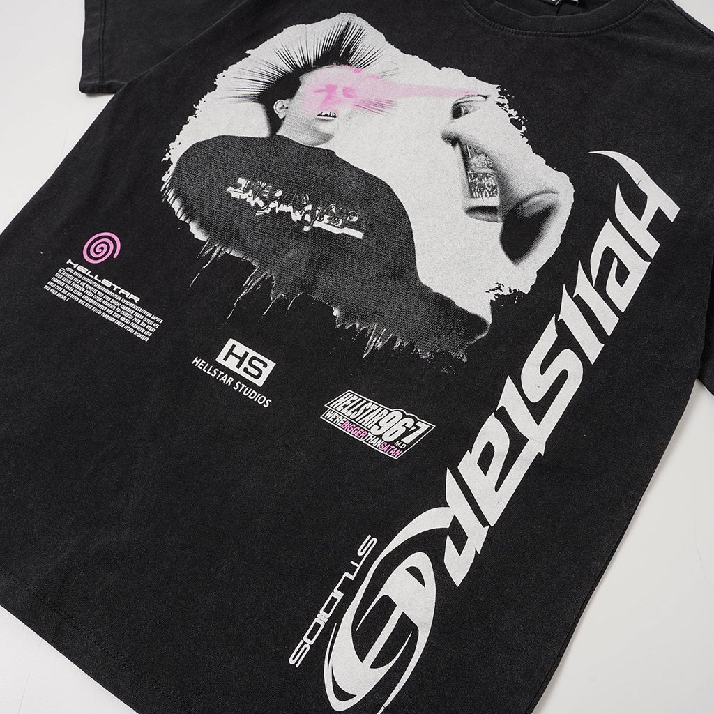 Hellstar We're Bigger Than Satan Graphic T-Shirt — detail