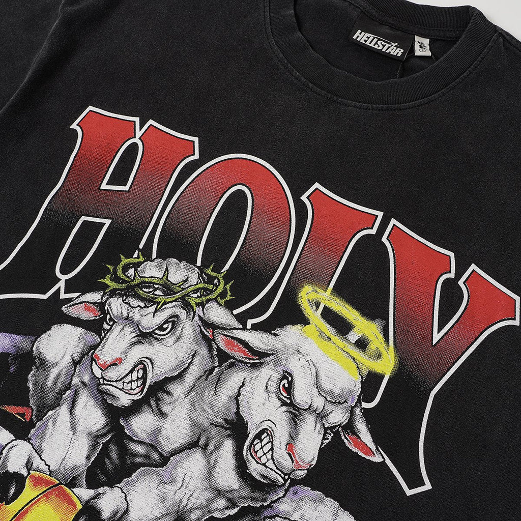 Hellstar Holy State Sheep Basketball Graphic T-Shirt — detail