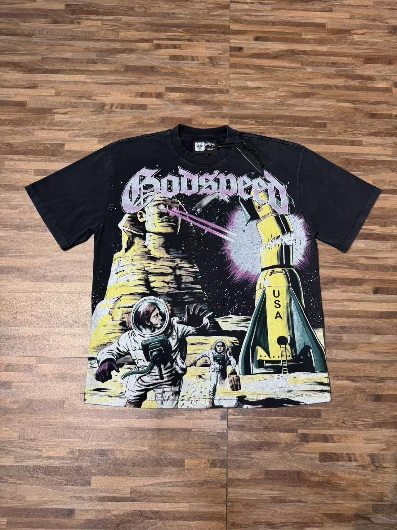 Godspeed Rocket USA Graphic T-Shirt — front