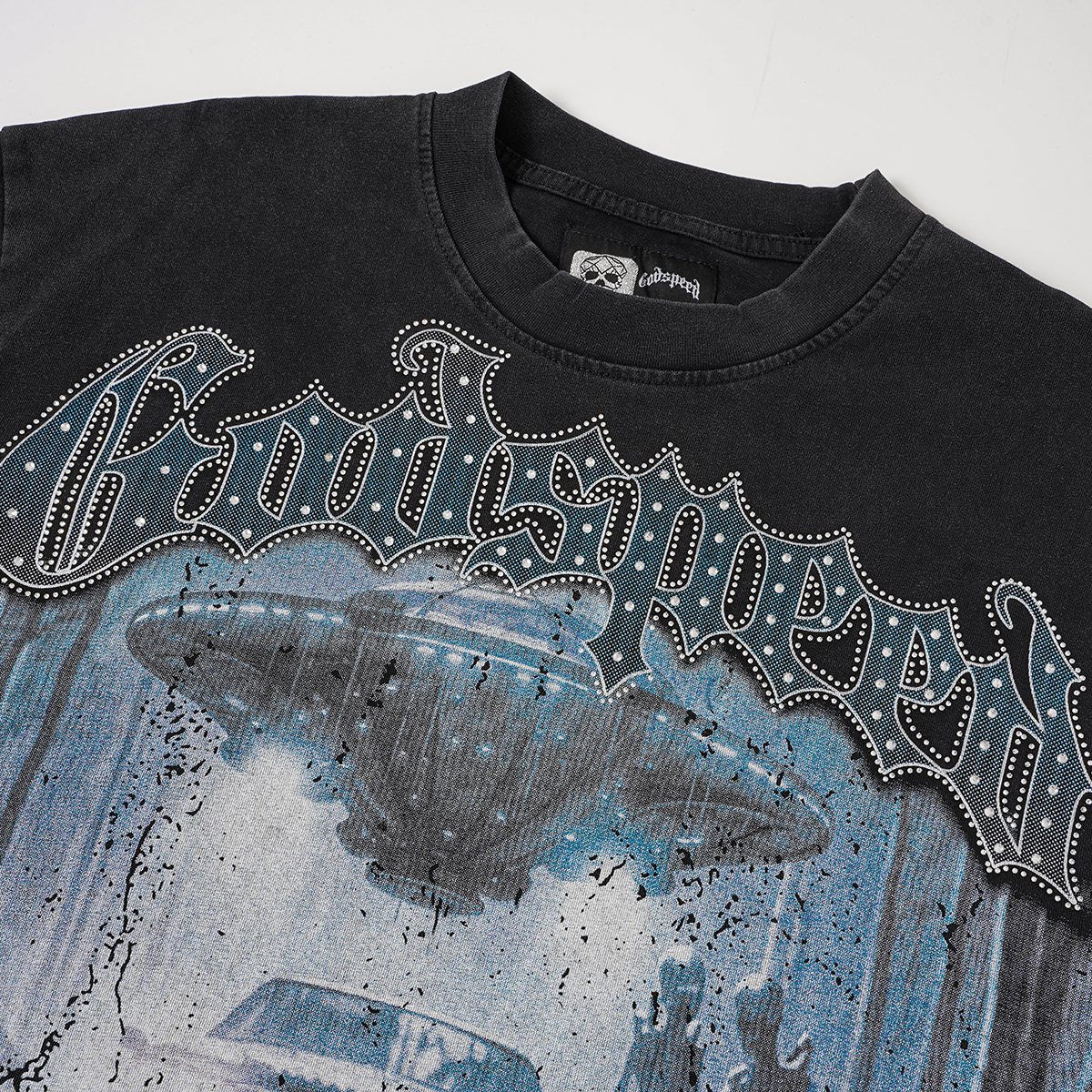 Godspeed Skull Graphic Short-Sleeve T-Shirt — detail