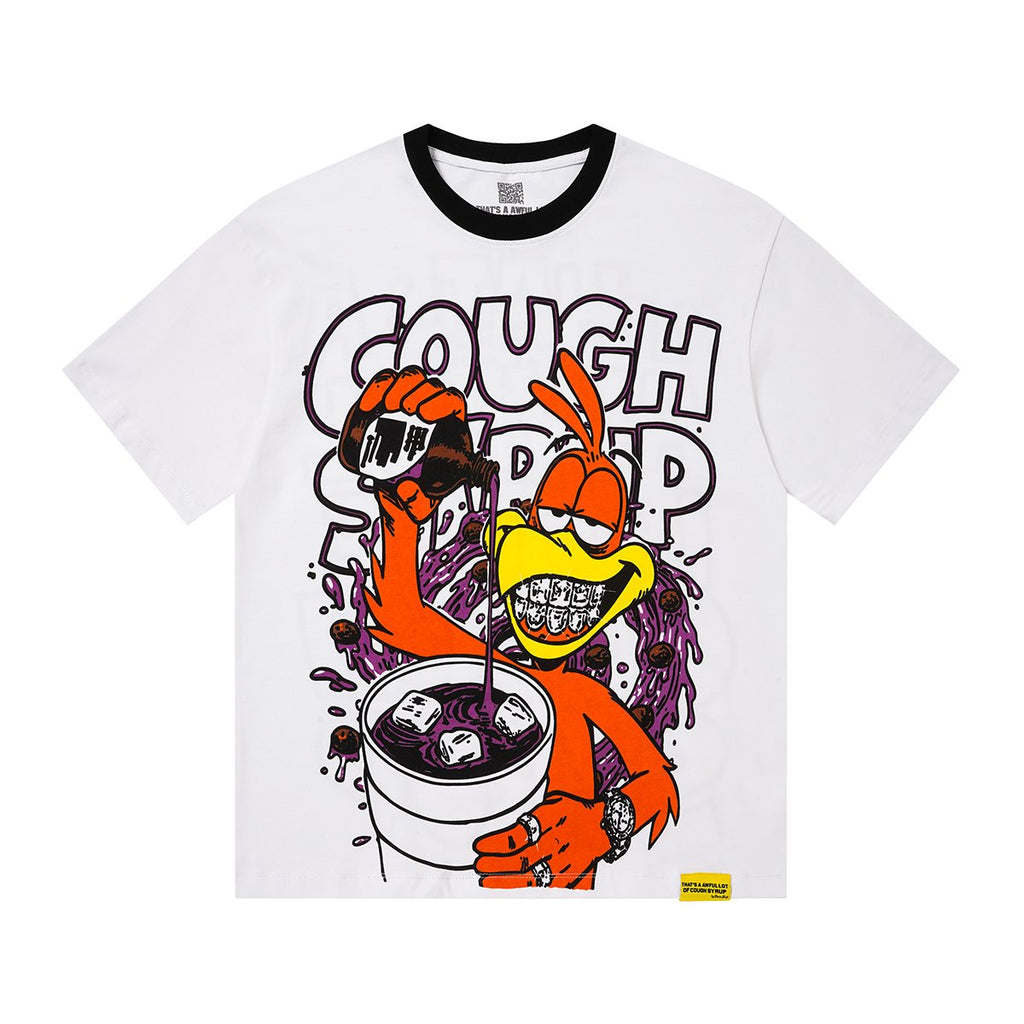 THAT'S A AWFUL LOT OF COUGH SYRUP Cartoon Ringer T-Shirt — hero