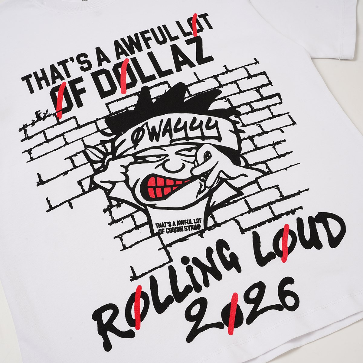 THAT'S A AWFUL LOT OF COUGH SYRUP Front Graphic Short-Sleeve T-Shirt — detail