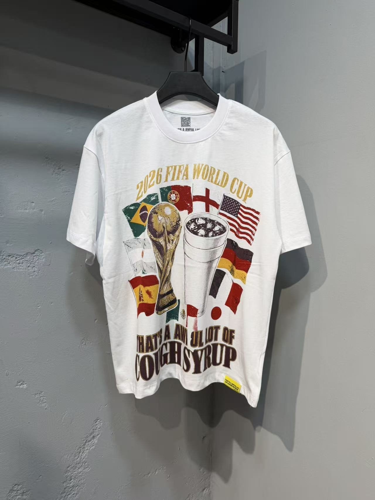 THAT'S A AWFUL LOT OF COUGH SYRUP World Cup Graphic Short-Sleeve T-Shirt — front