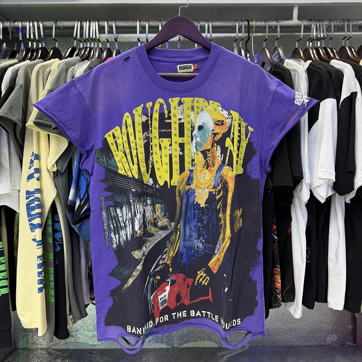 Rough Play Chainsaw Graphic Sleeveless T-Shirt — context