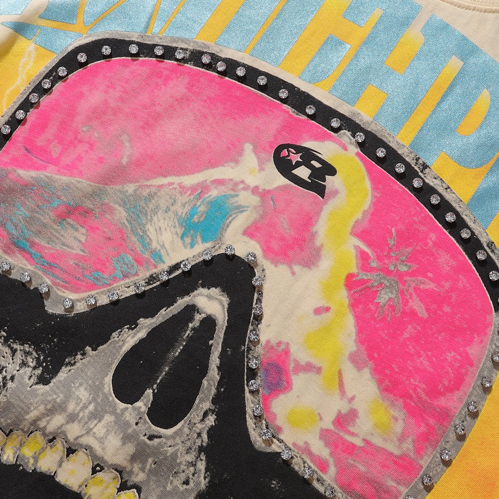 Rough Play Skull Goggles Graphic T-Shirt — detail