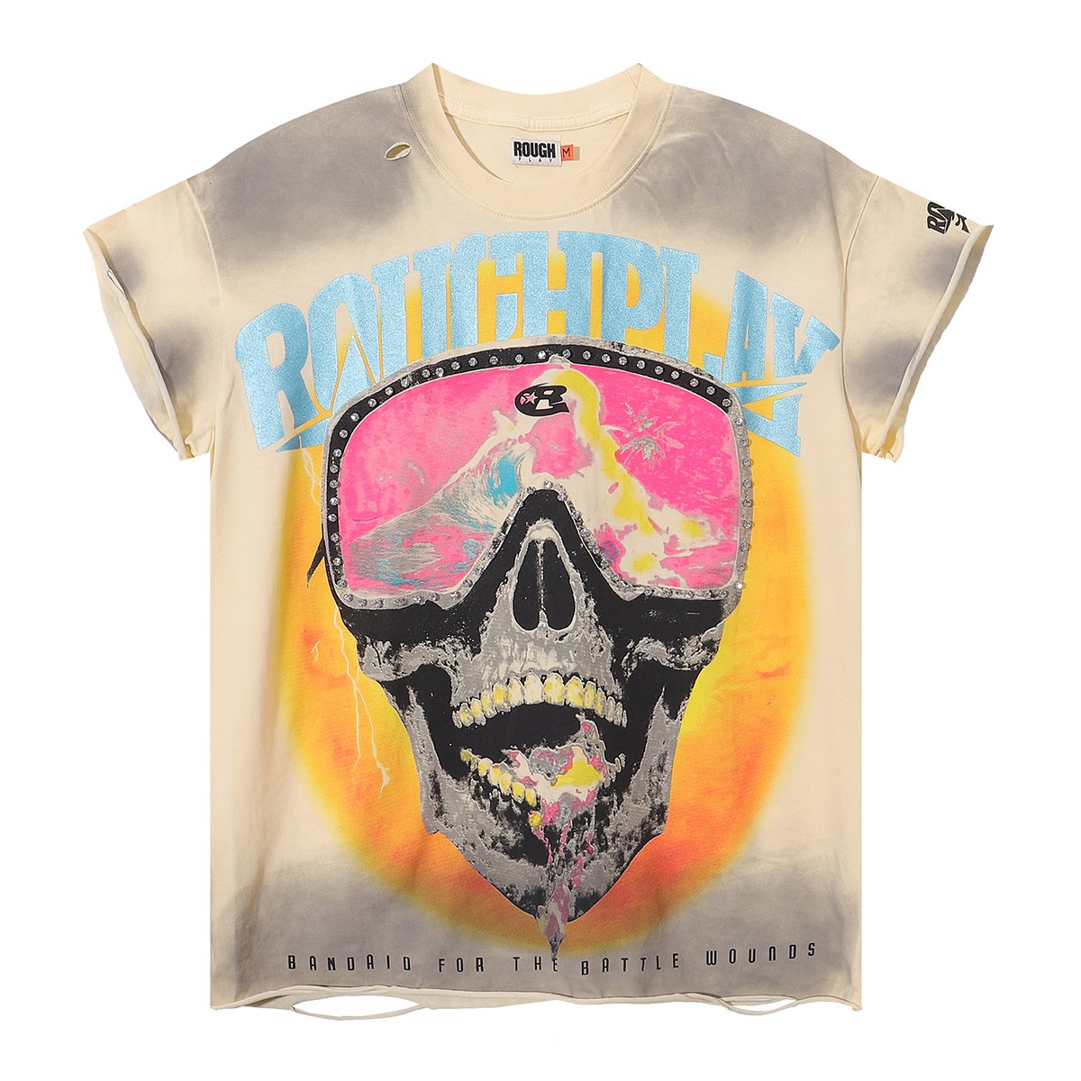 Rough Play Skull Goggles Graphic T-Shirt — hero