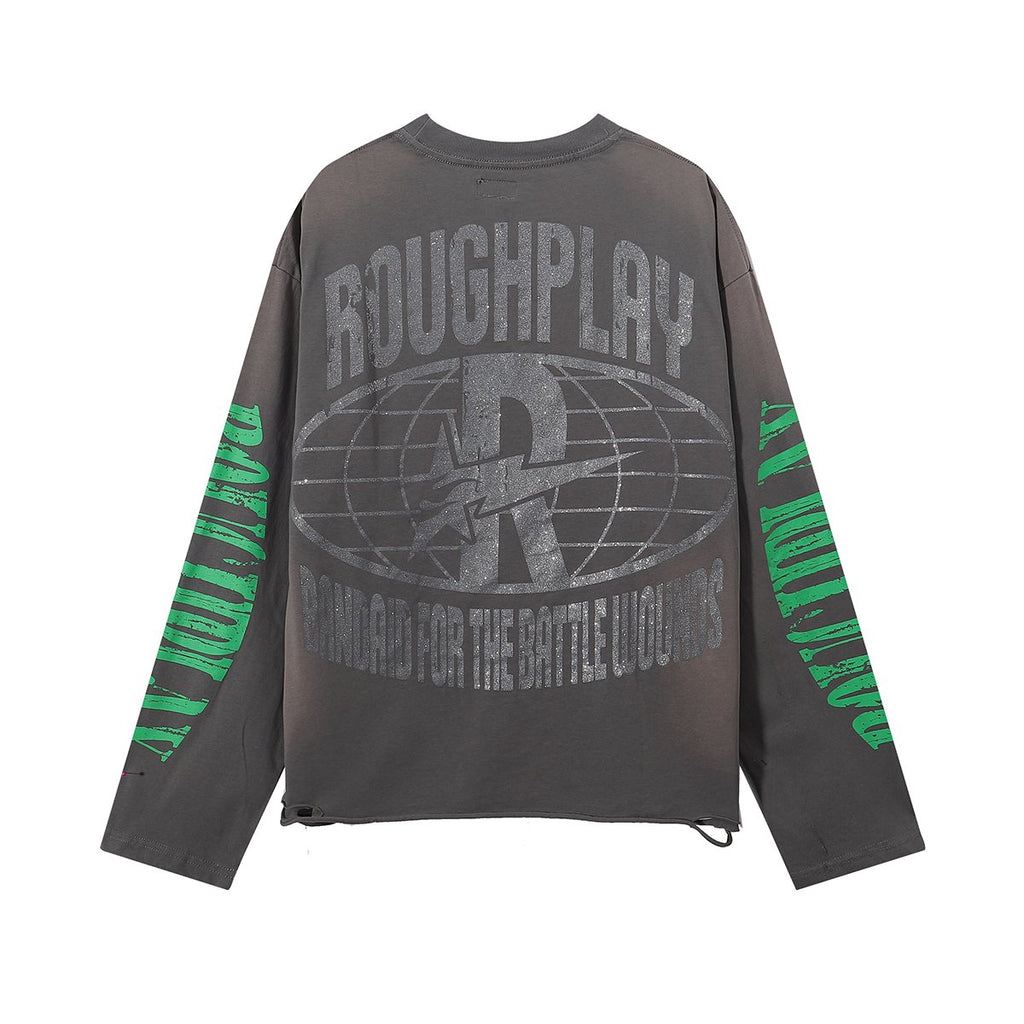 Rough Play Thug Life Skeleton Graphic Long-Sleeve T-Shirt — back