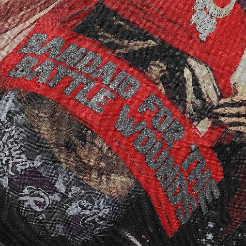 Rough Play Thug Life Skeleton Graphic Long-Sleeve T-Shirt — detail