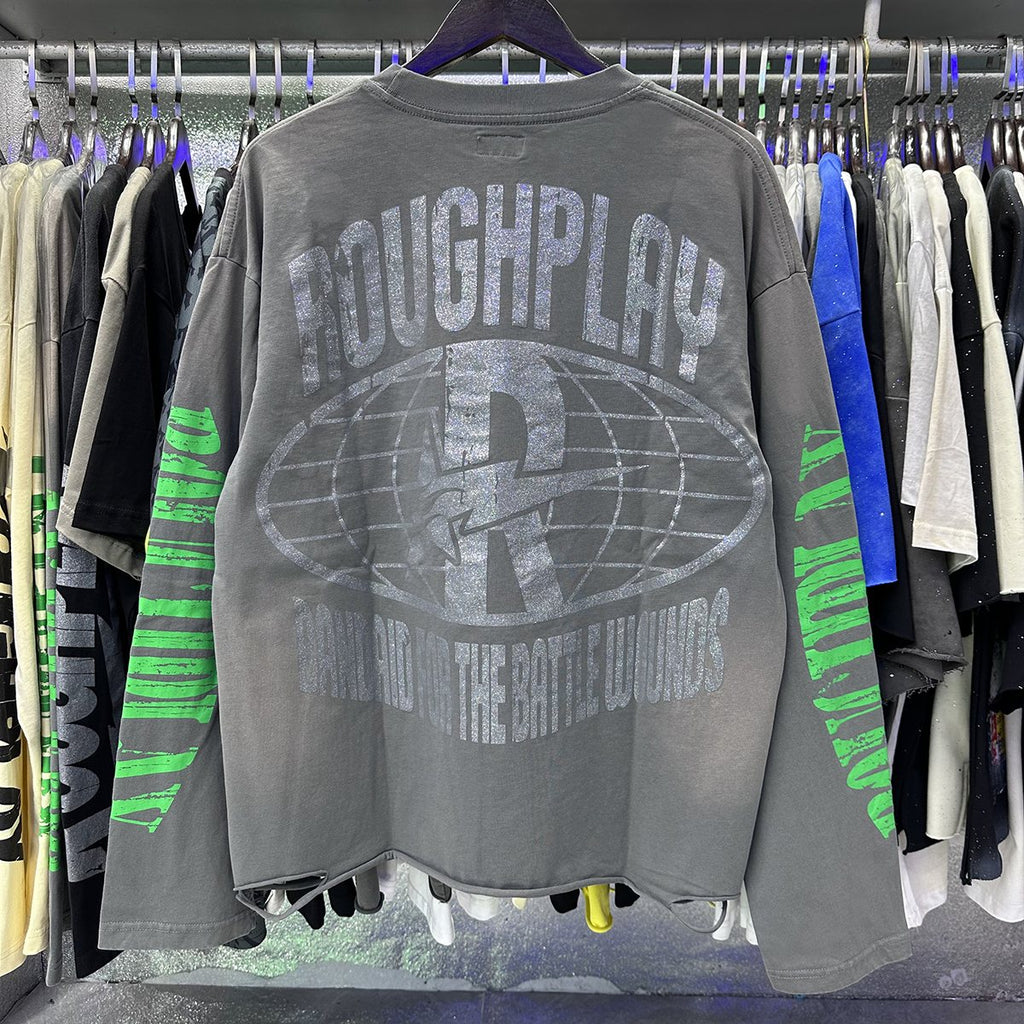 Rough Play Thug Life Skeleton Graphic Long-Sleeve T-Shirt — context
