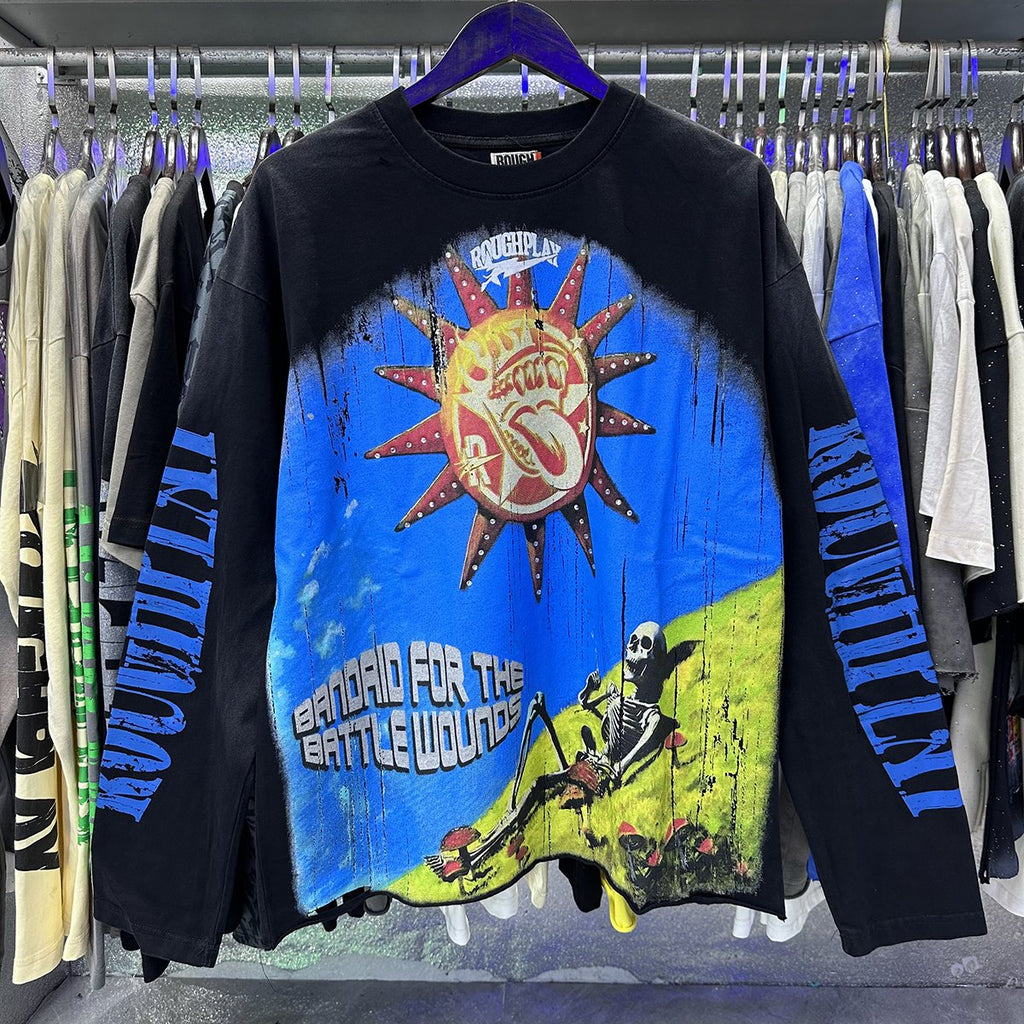Rough Play SunShower Rhinestone Long-Sleeve T-Shirt — context