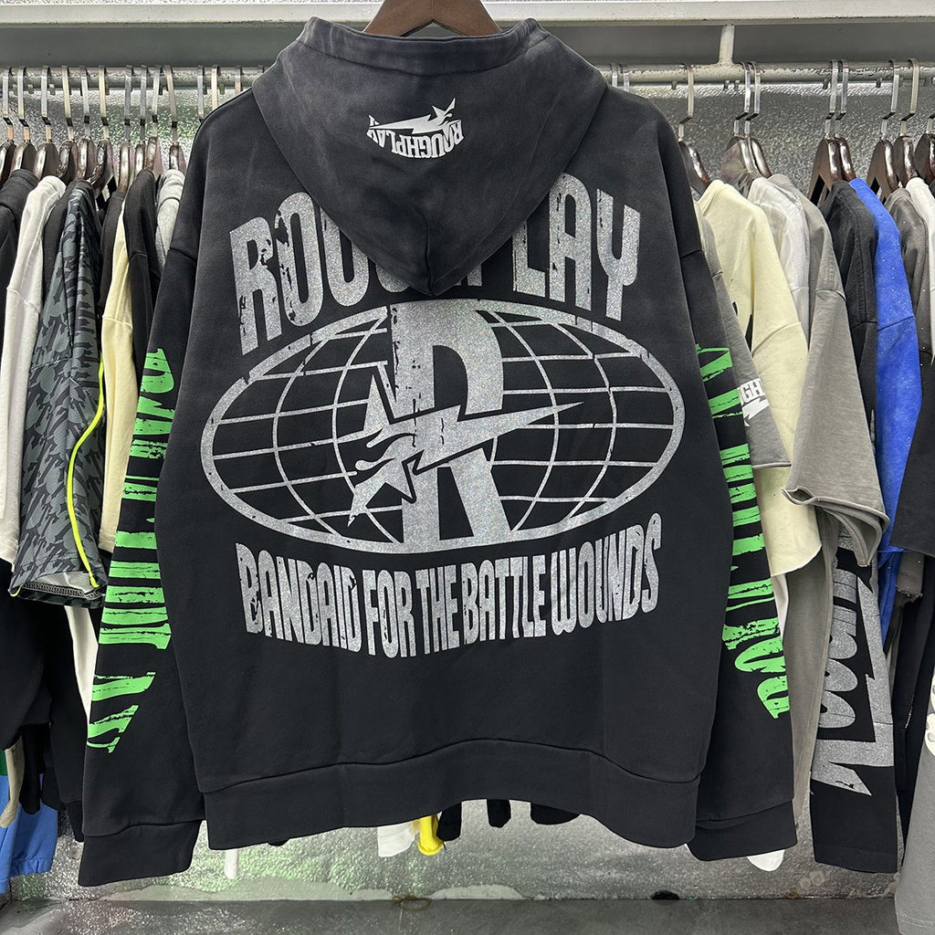 Rough Play SoulBoy Rhinestone Graphic Hoodie — context