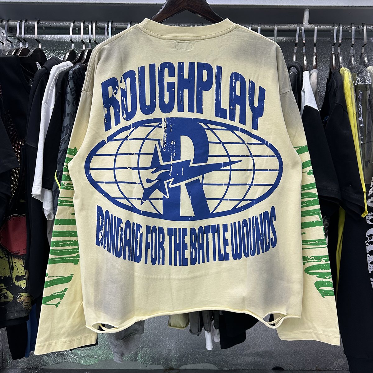 Rough Play SoulBoy Rhinestone Graphic Long-Sleeve T-Shirt — context