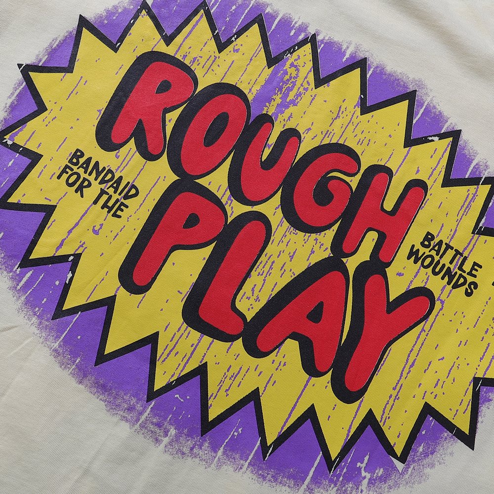 Rough Play Beavis Buttead Rhinestone Graphic Long-Sleeve T-Shirt — detail