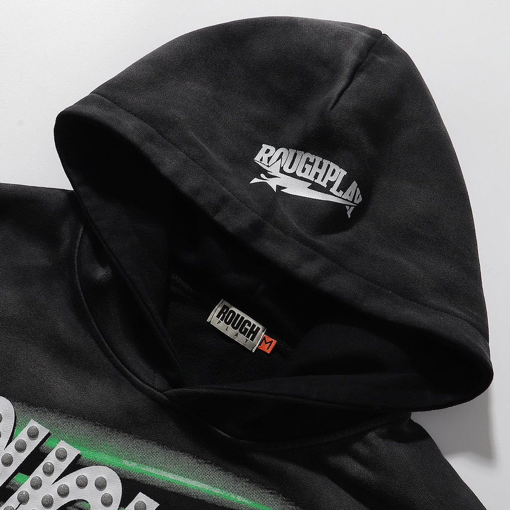 Rough Play In Car Skull Graphic Hoodie — detail