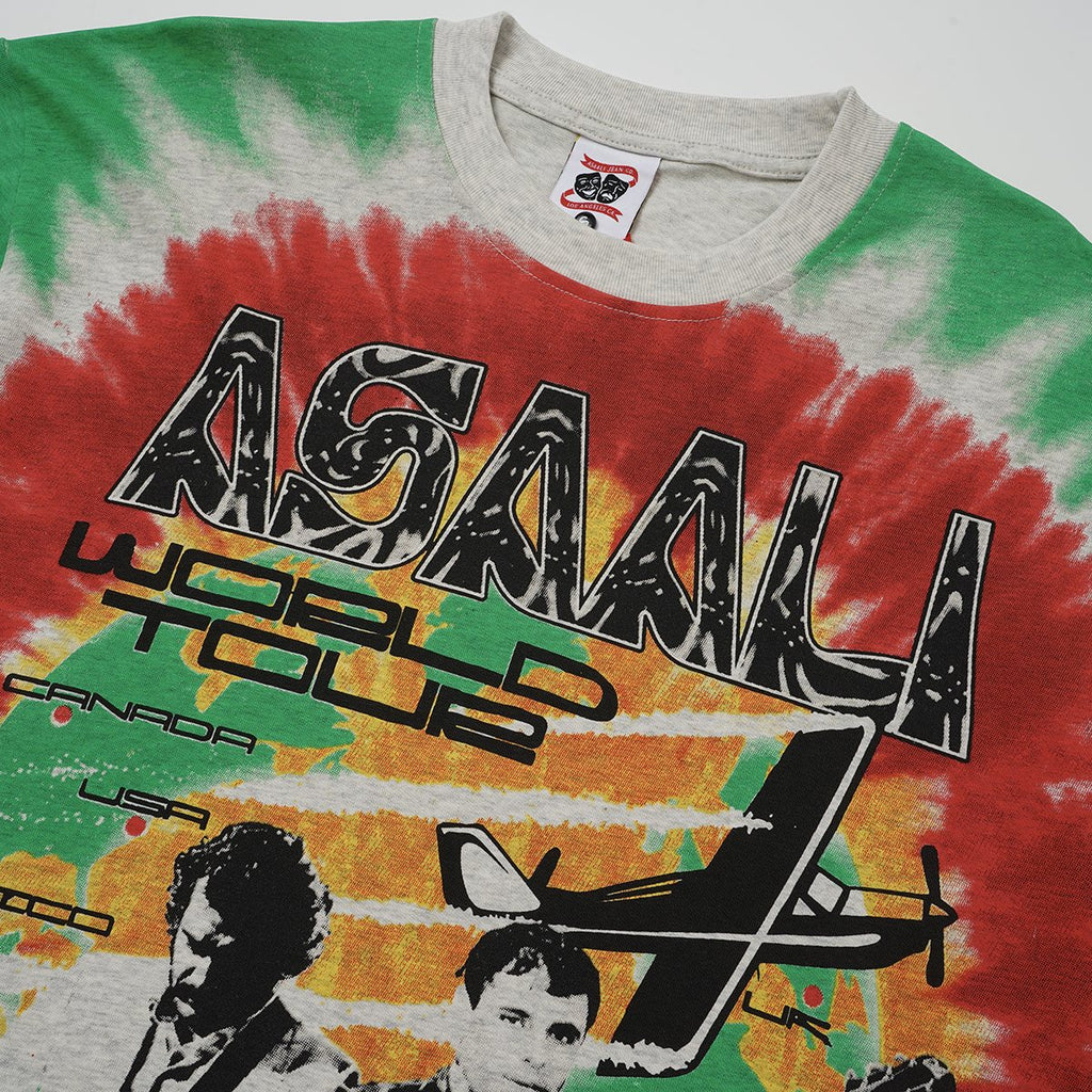 ASAALL Green Tie-Dye World Tour Graphic T-Shirt — detail