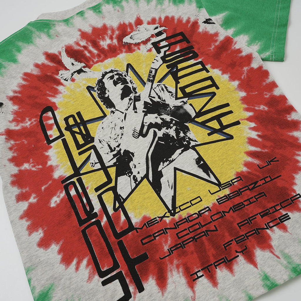 ASAALL Green Tie-Dye World Tour Graphic T-Shirt — detail