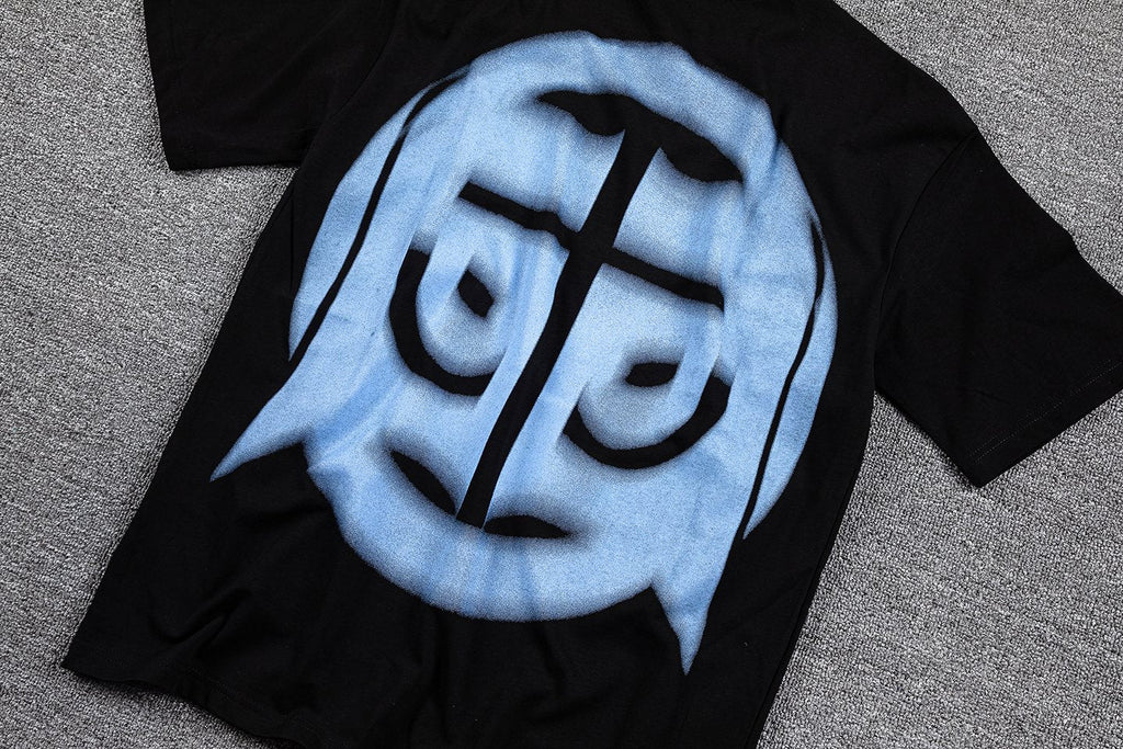Glazagod Blue Graphic Short-Sleeve T-Shirt — detail