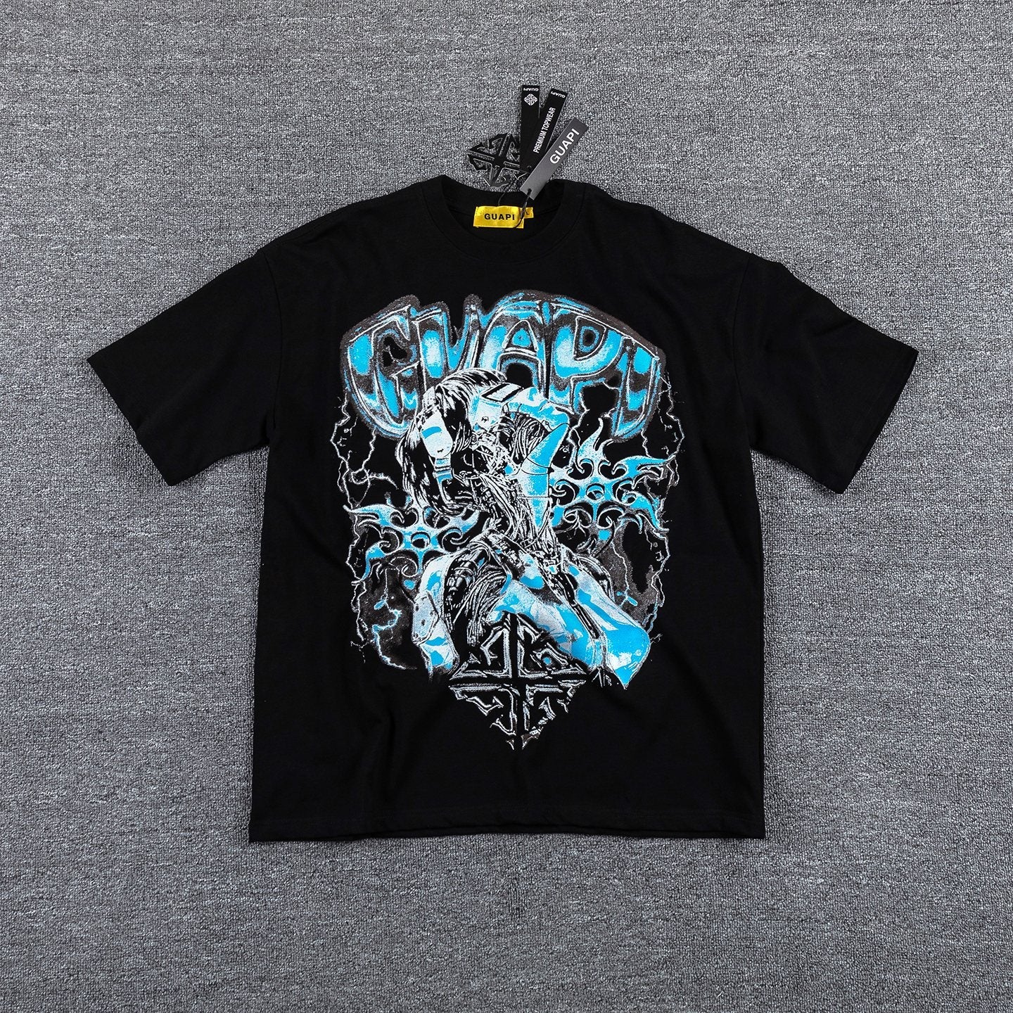 GUAPI Blue Graphic Short-Sleeve T-Shirt — hero