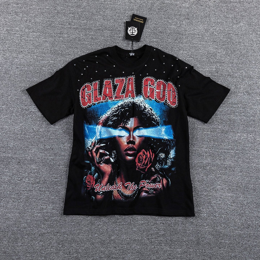 GLAZA GOD Unleash The Power Graphic T-Shirt — hero