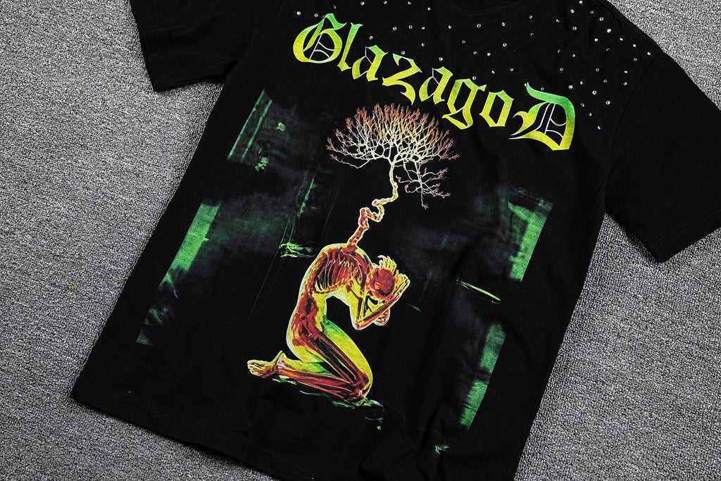 Glazagod Vade Retro Tenebras Graphic T-Shirt — front