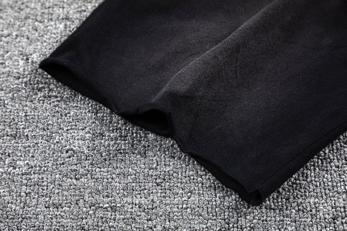 HARMONY Black Front & Back Graphic T-Shirt — fabric_closeup