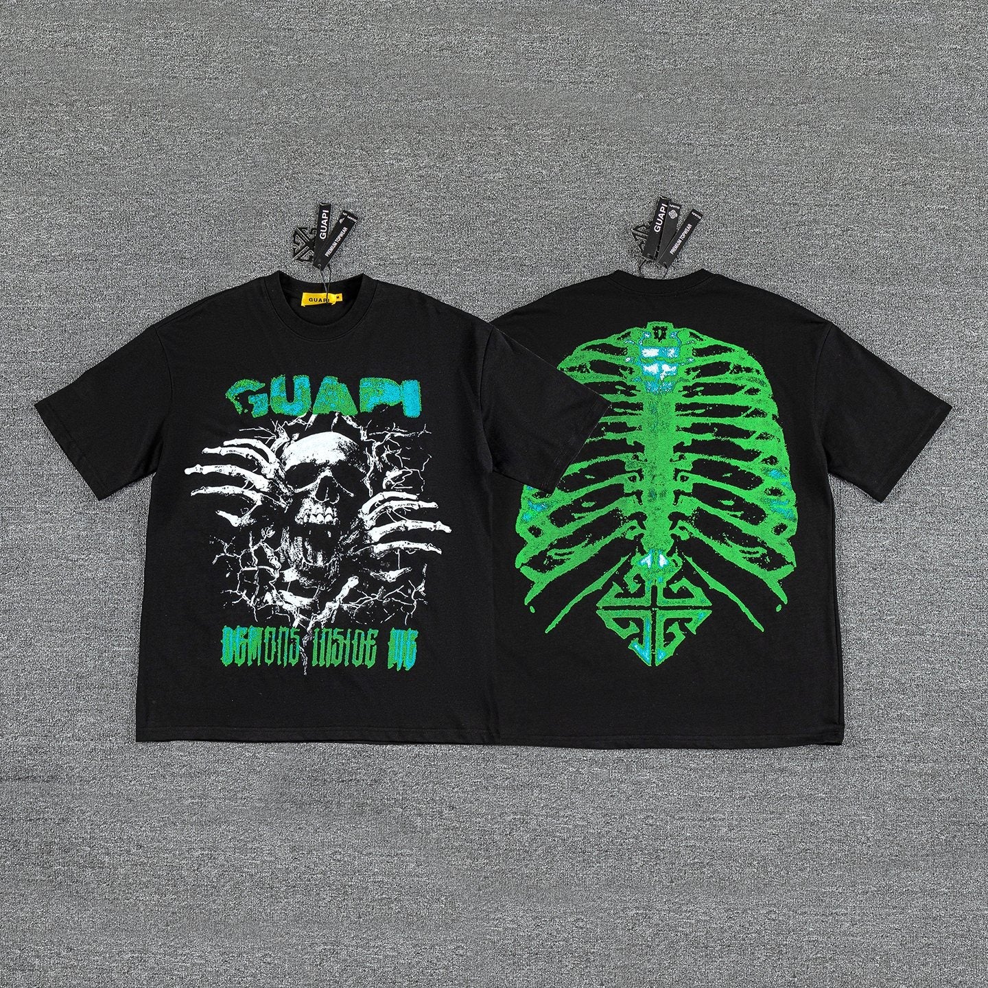 GUAPI Skull Ribcage Graphic T-Shirt — hero