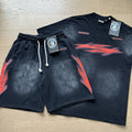 Hellstar Washed Black Sport Graphic T-Shirt & Shorts Set — hero